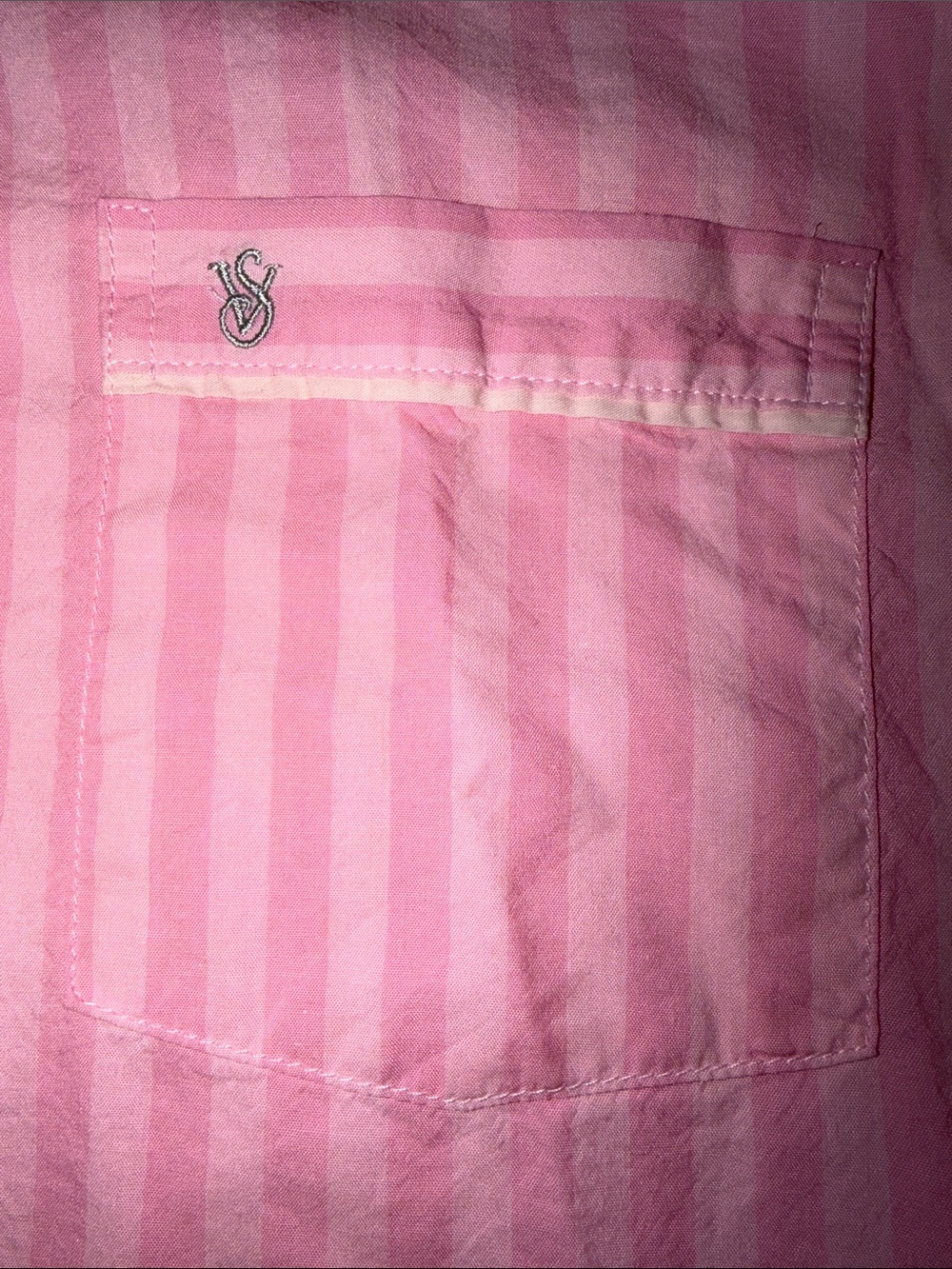 Victoria’s Secret Classic Striped Pink Pajama Set, 3 Pieces, Lightweight Cotton - Picture 10 of 11